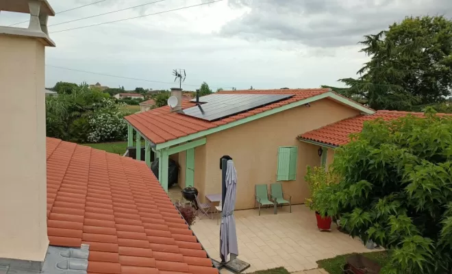 Pose de panneaux photovoltaïques à Riscle, Les Landes, SLER