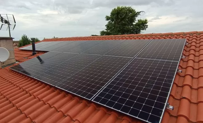 Pose de panneaux photovoltaïques à Riscle, Les Landes, SLER