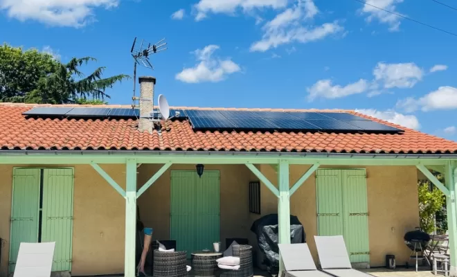 Pose de panneaux photovoltaïques à Riscle, Les Landes, SLER