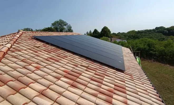 Pose de panneaux photovoltaïques à Momuy, Les Landes, SLER