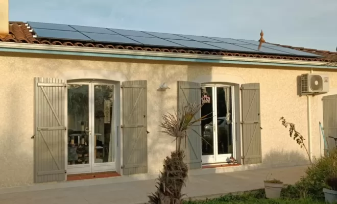 Pose de panneaux photovoltaïques à Saint-Jory, Les Landes, SLER