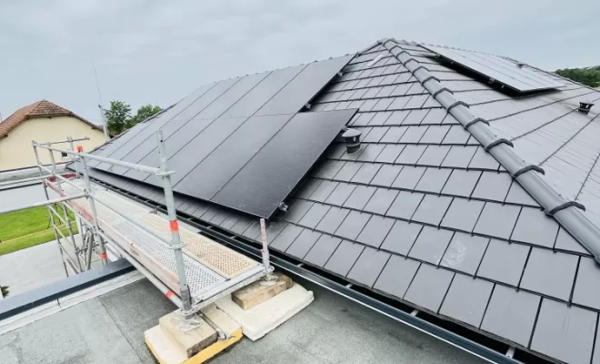 Pose de panneaux photovoltaïques à Morlanne